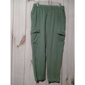 Gap Pants Ladies Large Pull On Waist‎ Cargo Pocket Green